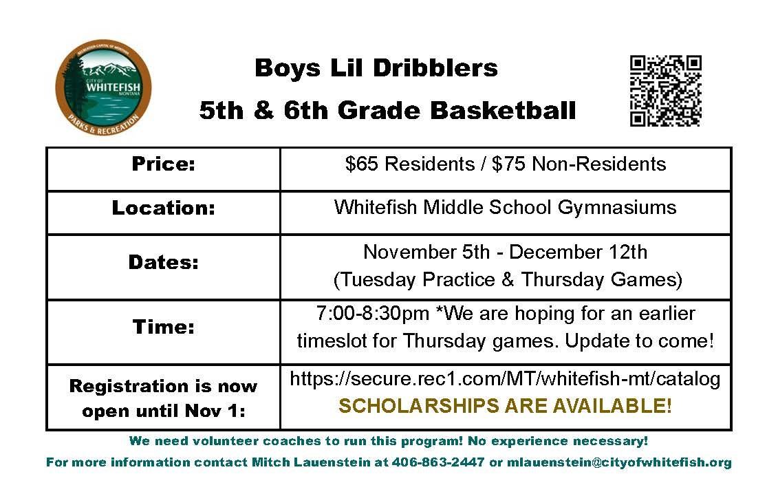 Boys Lil Dribblers Program Ad 