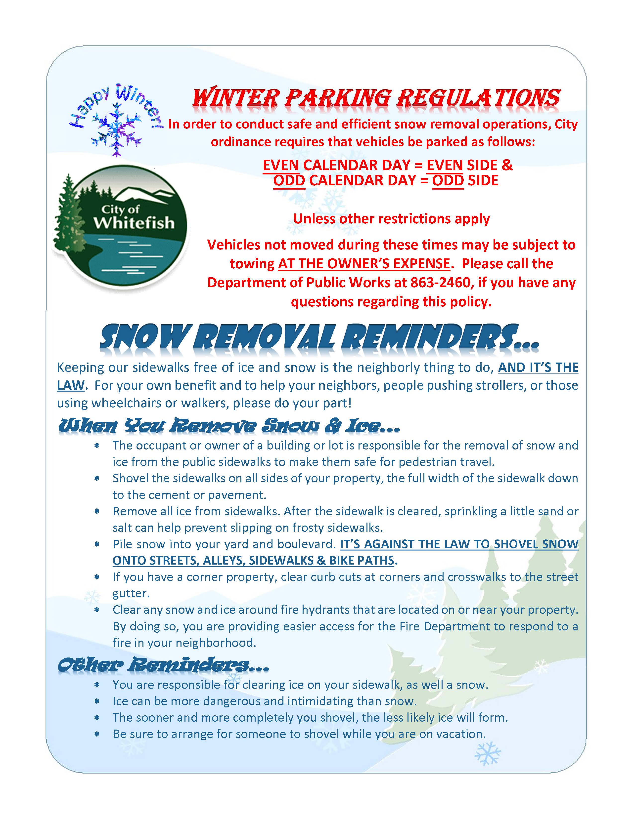 Alternate Side Parking Flyer