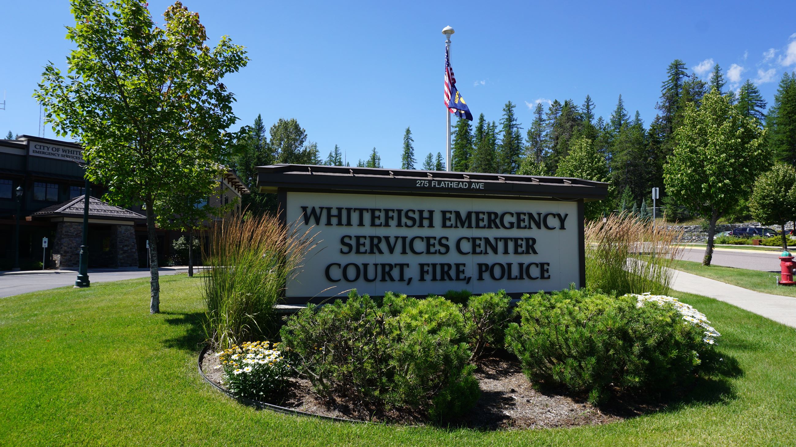 Emergency Services Center Sign