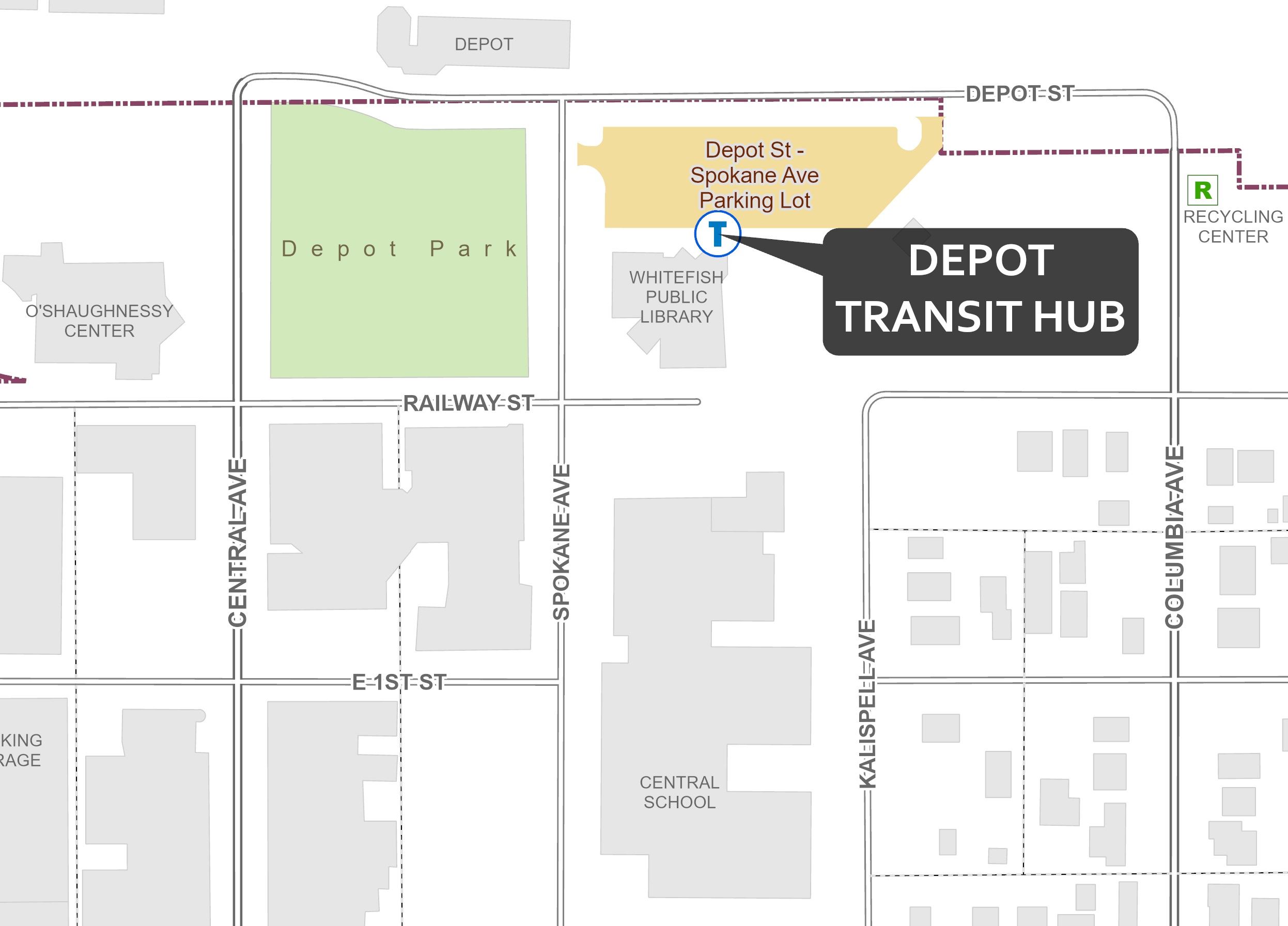 Depot Transit Hub Location Map
